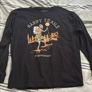 Miken Black Long Sleeve with Orange and Green Graphic